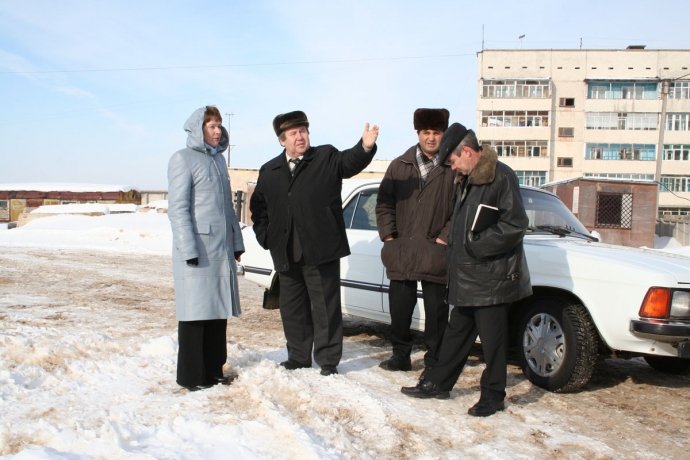 Начальник Волжской ПМК Тимофеев А.Я. с коллегами